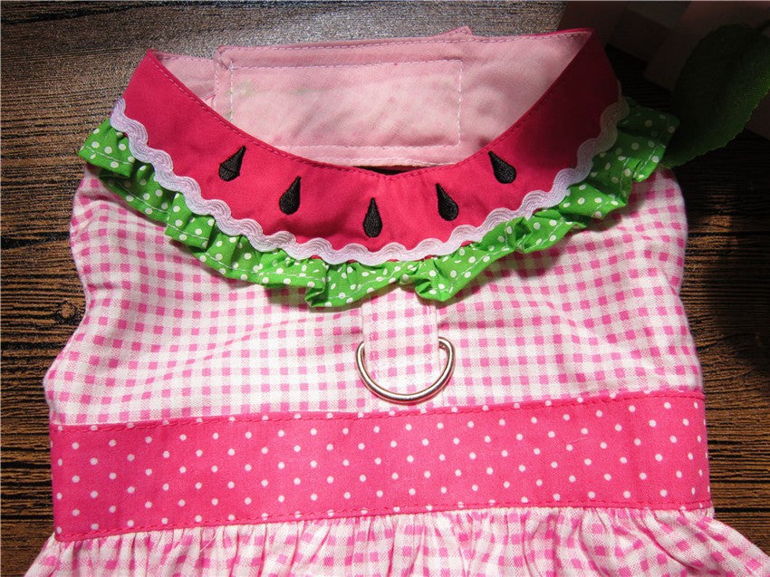 New 2016 Summer Dog Clothes Dog Dress Cute Watermelon Princess