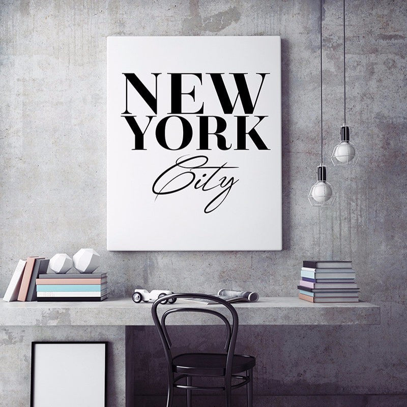 New York City Wall Art, Scandinavian print, Black and White Poster, Canvas Art Painting Wall Pictures For Living Room, No Frame