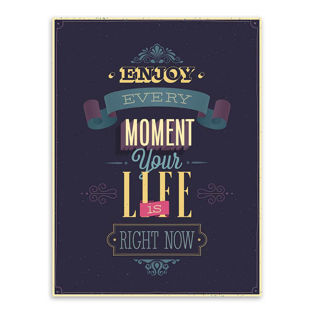 Motivational Typography Life Quotes A4 Vintage Retro Art Prints Poster Hippie Wall Pictures Canvas Painting No Framed Home Decor