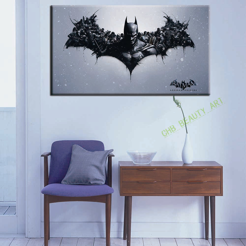 Batman movie poster oil painting on canvas home decoration wall picture for living room canvas art HD Print