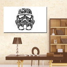 Load image into Gallery viewer, Star Wars Abstract Trooper Helmet Mask Black White Poster Prints Pop Movie Film Hipster Canvas Painting Bedroom Wall Art Gift
