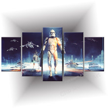 Load image into Gallery viewer, 5 Piece Printed star wars canvas art modern painting room decoration print poster wall pictures for living room
