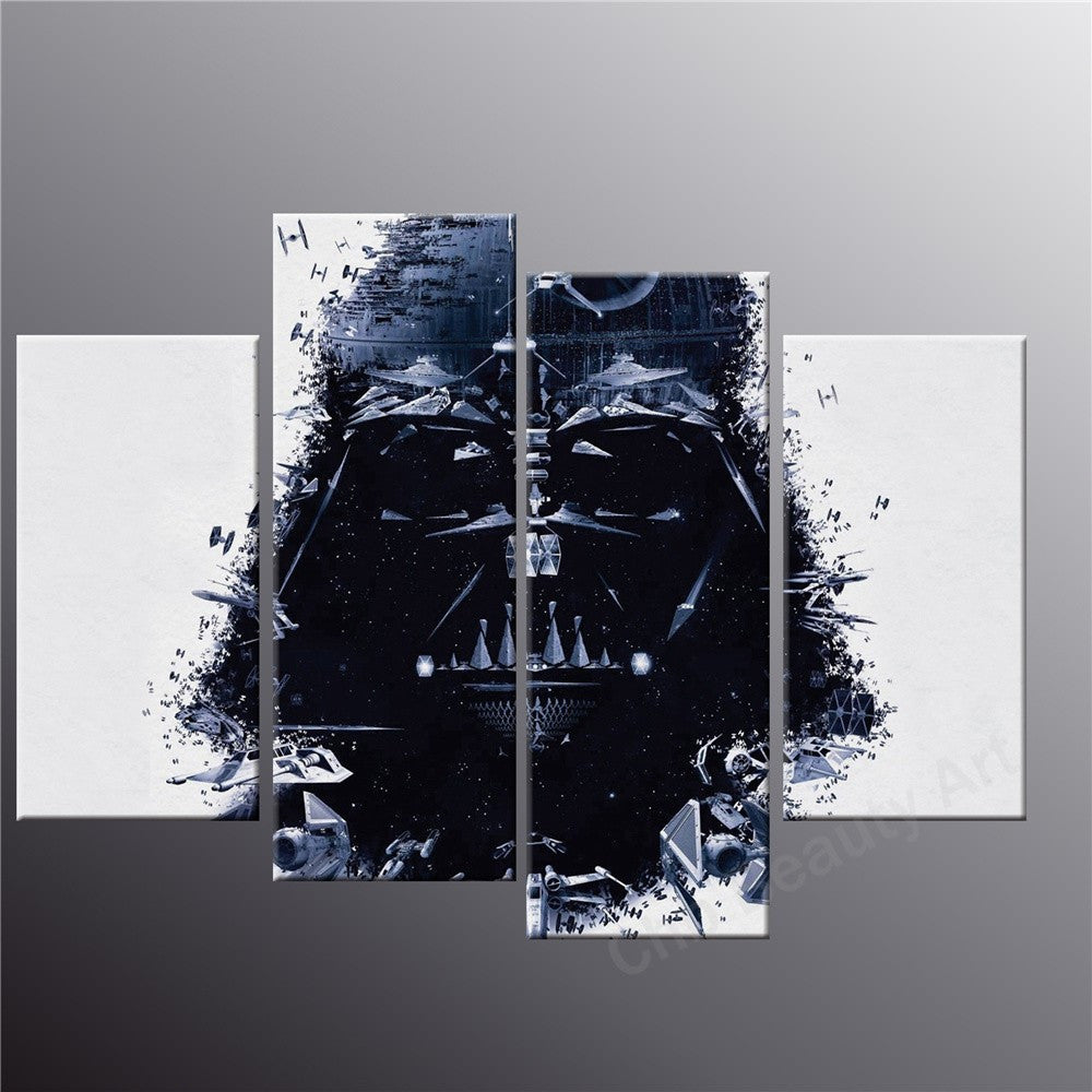 4 Piece Printed star wars canvas art modern painting room decoration print poster wall pictures for living room