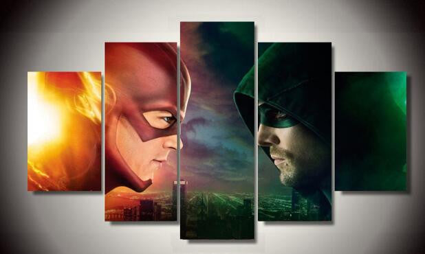5 Piece flash arrow the Modern Home Wall Decor Canvas Picture Art HD Print Painting On Canvas Oil Painting Unframed