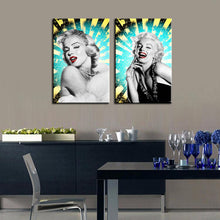 Load image into Gallery viewer, 2 sets Marilyn Monroe Modern Home Wall Decor Canvas Picture Art HD Print Painting On Canvas Artworks
