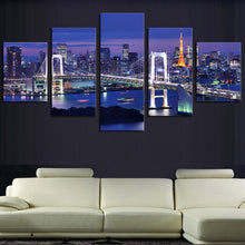 Load image into Gallery viewer, 5 Panels(No Frame) Hot Sell Cross The Sea Bridges Picture Modern Wall Decor Print on Canvas Oil Painting Canvas Painting
