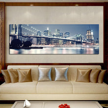 Load image into Gallery viewer, 1 Pcs Brooklyn Bridge Modern Home decoration Wall  painting Canvas picture Art HD Print Painting for bedroom gift
