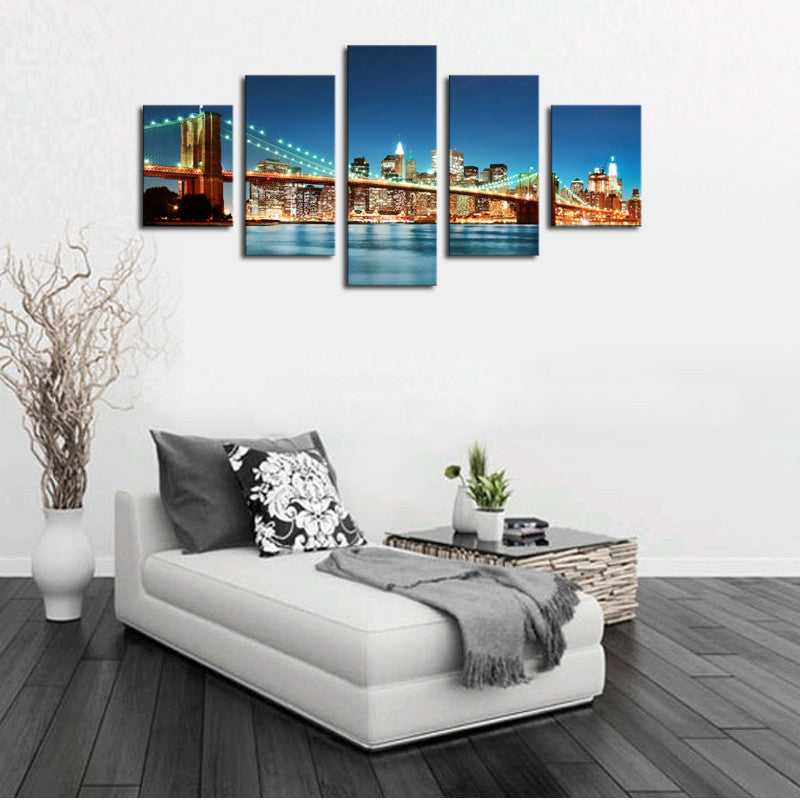100% High Quality Hot Sell Bridges Picture Modern Wall Decor Print  on Canvas Oil Painting