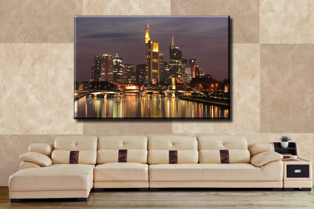 1 Piece HD Canvas Print Painting   Modern Home decoration Wall Decor  Art Hot Sell  Bridge and  city 80X120cm