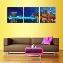 Load image into Gallery viewer, Unframed 3 Piece The City At Night Modern Home Wall Decor Canvas Picture HD Print Painting On Canvas
