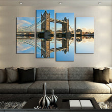 Load image into Gallery viewer, 4 Pcs (No Frame) Classical Bridge Landscape Wall Art Picture Home Decoration For Living Room Canvas Print Painting Artwork
