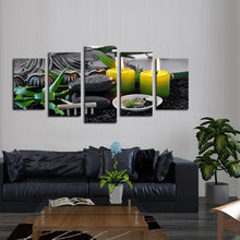 Load image into Gallery viewer, Unframed 5 Piece The Yellow Sea And setting sun Modern Home Wall Decor Canvas Picture Art HD Print Painting On Canvas Artworks
