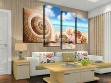 Load image into Gallery viewer, 4 Pcs (No Frame) Of Wall Art  Seaview Sea Shells Modern Fashion Picture Print On Canvas Painting, Oil Paintings ,Home Decoration
