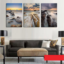 Load image into Gallery viewer, Unframed 3 sets Canvas Painting Stone Seaview Art Cheap Picture Home Decor On Canvas Modern Wall Prints Artworks
