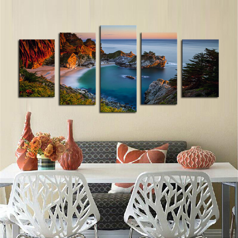 Unframed 5 Piece Beautiful scenery  Modern Home Wall Decor Canvas Picture Art HD Print Painting On Canvas Artworks