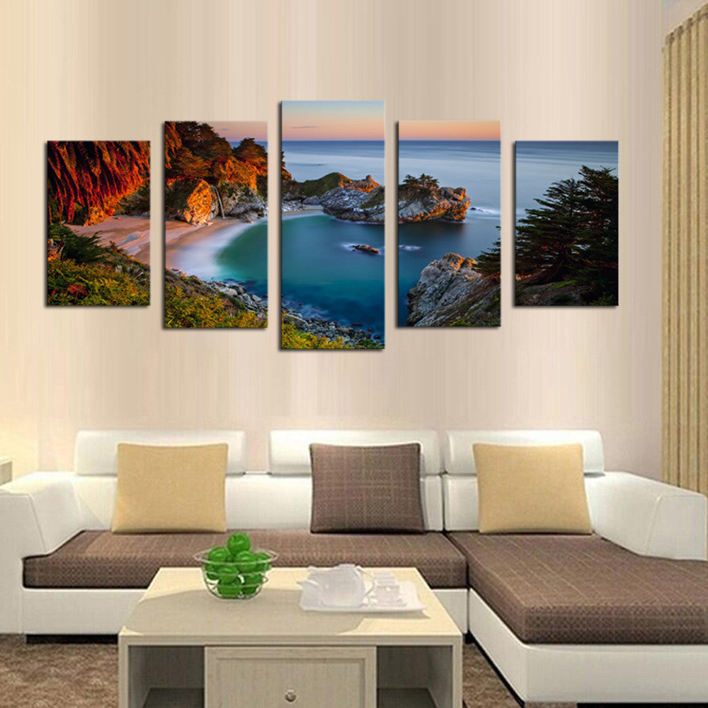 Unframed 5 Piece Beautiful scenery  Modern Home Wall Decor Canvas Picture Art HD Print Painting On Canvas Artworks