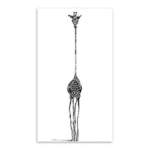 Load image into Gallery viewer, Modern Black White Minimalist Abstract Giraffe Print Poster Nursery Wall Picture Canvas Painting Living Room Home Decor No Frame
