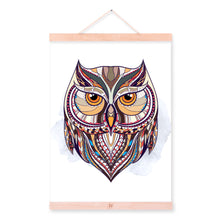 Load image into Gallery viewer, Modern Ancient African National Totem Animals Owl Head A4 Framed Canvas Painting Wall Art Prints Picture Poster Home Decoration
