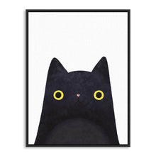Load image into Gallery viewer, Watercolor Japanese Pet Cat Animal Face Art Print Poster Kawaii Wall Picture Canvas Painting Kids Room Home Decoration No Frame
