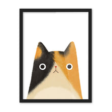 Load image into Gallery viewer, Watercolor Japanese Pet Cat Animal Face Art Print Poster Kawaii Wall Picture Canvas Painting Kids Room Home Decoration No Frame
