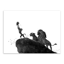Load image into Gallery viewer, Watercolor Cartoon Pop Movie Animals Lion King Canvas A4 Art Print Poster Wall Pictures Kids Baby Room Deocr Painting No Frame
