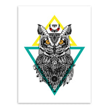 Load image into Gallery viewer, Vintage Retro Black White Deer Lion Head Animal A4 Art Print Poster Living Room Wall Picture Canvas Painting No Frame Home Decor
