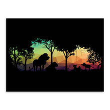 Load image into Gallery viewer, Modern Nordic Wild Animals Horse Silhouette Portrait Canvas A4 Art Print Poster Wall Picture Living Room Decor Painting No Frame

