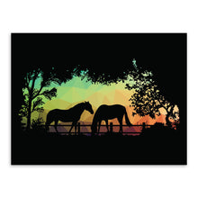 Load image into Gallery viewer, Modern Nordic Wild Animals Horse Silhouette Portrait Canvas A4 Art Print Poster Wall Picture Living Room Decor Painting No Frame
