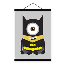 Load image into Gallery viewer, Batman Minions Superhero Avengers Pop Movie Cartoon Wooden Framed Canvas Painting Wall Art Print Picture Poster Scroll Home Deco
