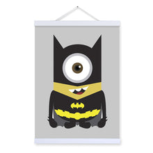 Load image into Gallery viewer, Batman Minions Superhero Avengers Pop Movie Cartoon Wooden Framed Canvas Painting Wall Art Print Picture Poster Scroll Home Deco
