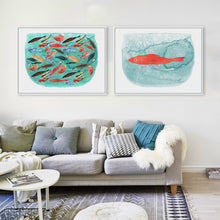 Load image into Gallery viewer, Watercolor Sea Fish Tank Art Prints Poster Cartoon Animal Living Room Wall Picture Canvas Painting No Framed Kitchen Home Decor
