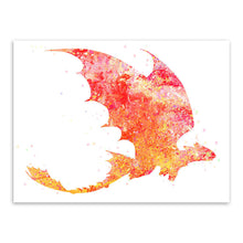 Load image into Gallery viewer, Original Watercolor Train Dragon Pop Movie A4 Art Print Poster Cartoon Wall Picture Canvas Painting No Frame Kids Room Home Deco
