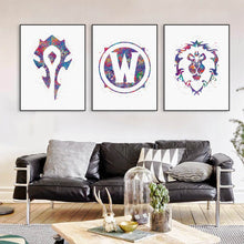 Load image into Gallery viewer, Original Watercolor WOW Alliance Horde Logo Game Movie A4 Art Print Poster Wall Picture Canvas Painting No Frame Boy Room Decor
