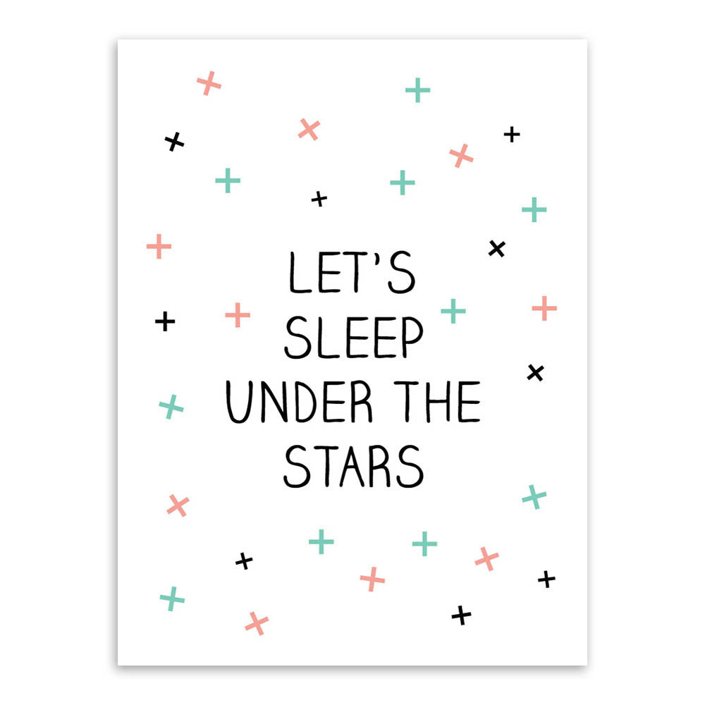 Modern Nordic Minimalist Typography Star Quote A4 Canvas Art Print Poster Nursery Wall Picture Painting No Frame Kids Room Decor