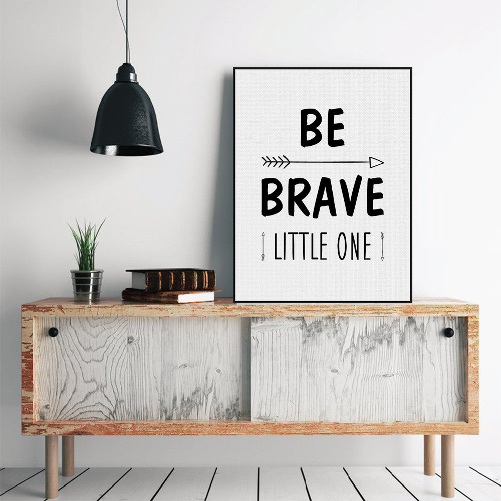 Modern Nordic Minimalist Motivational Typography Quote Art Print Poster Nursery Wall Picture Canvas Painting Boy Kids Room Decor