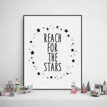 Load image into Gallery viewer, Modern Nordic Minimalist Motivational Typography Quote A4 Art Print Poster Star Wall Picture Canvas Painting Boy Kids Room Decor
