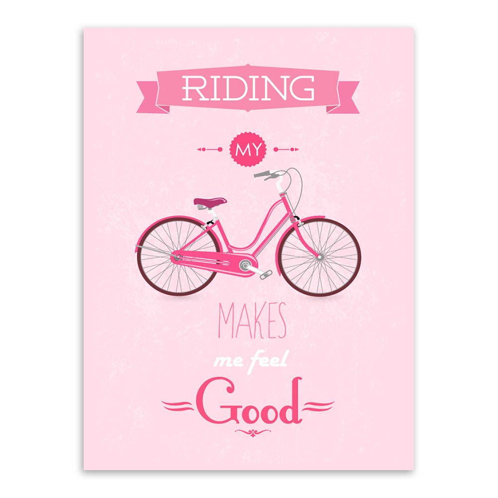 Modern Inspirational Bike Bicycle Quotes Typography Poster Print A4 Vintage Canvas Painting Bedroom Pop Wall Art Home Decor Gift