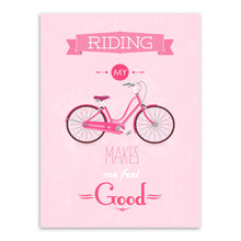 Load image into Gallery viewer, Modern Inspirational Bike Bicycle Quotes Typography Poster Print A4 Vintage Canvas Painting Bedroom Pop Wall Art Home Decor Gift

