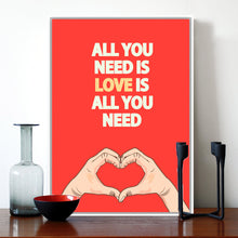 Load image into Gallery viewer, Modern Red Love Quotes Inspirational Typography Hand Drawing A4 Poster Print Hippie Canvas Painting Nordic Bedroom Wall Art Gift
