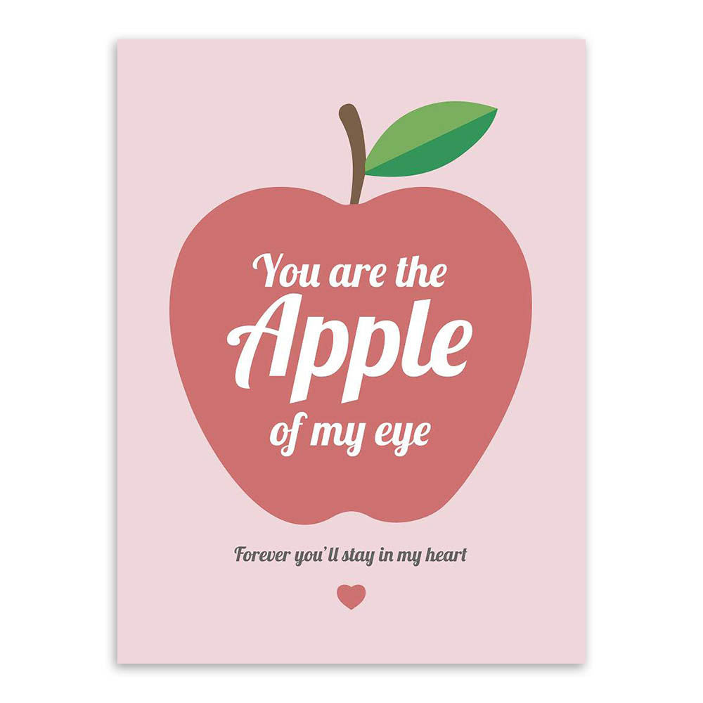 Modern Minimalist Sunshine Apple Love Typography Quotes Art Print Poster Wall Picture Canvas Painting Gift For Friend Home Decor
