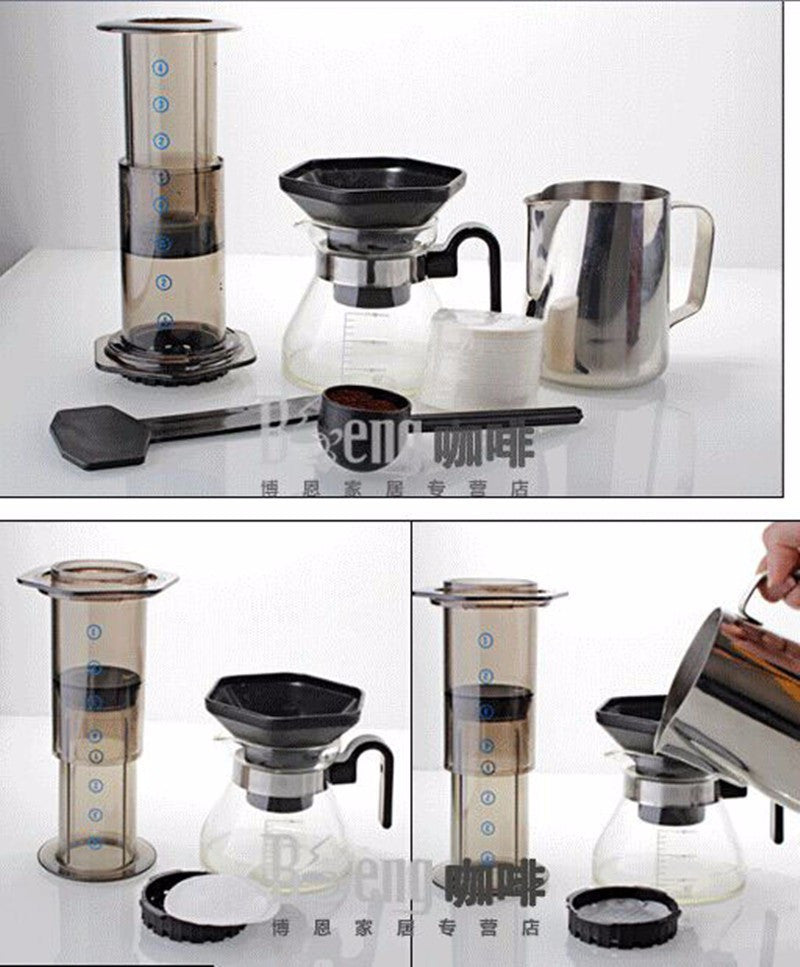 Free shipping The portable coffee pot / Similar AeroPress Espresso coffee filters + 350pcs coffee machine filter paper