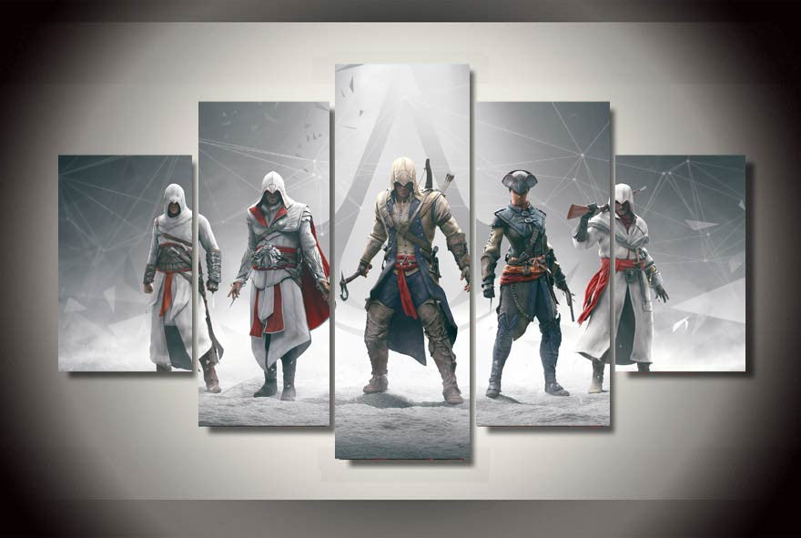 2016 Wall Art Fallout Framed Printed Assassins Creed Painting Children's Room Decor Print Picture Canvas Free Shipping Unframed