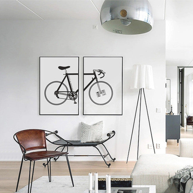 Bike Canvas Painting Modern Abstract Oil  Print Poster Cuadros Art Canvas Wall Picture for Kitchen Bar Cafe Decor No Frame