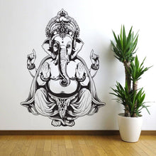 Load image into Gallery viewer, Three Elephant  Wall Decals India Mandala Buddha OM Vinyl Bedroom Wall Stickers Elaphant Mandala Symbol Mural CW-69
