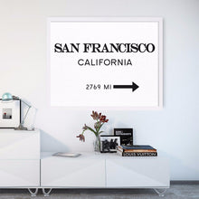 Load image into Gallery viewer, San Francisco Print California City Sign Modern Print Art Posters Canvas Art Painting Wall Pictures for Living Room, No Frame
