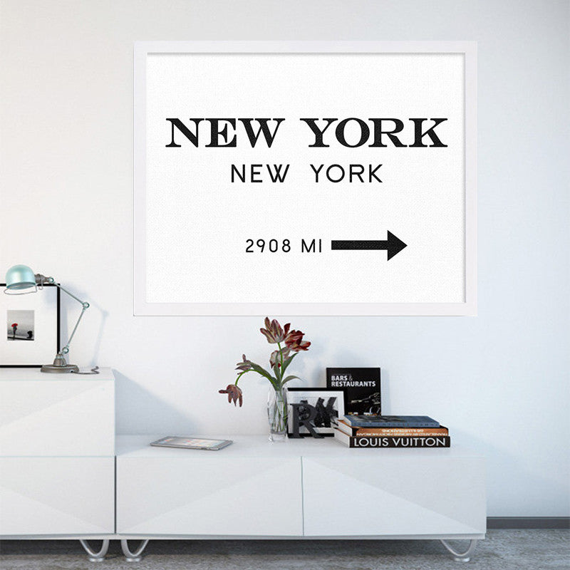 New York City Fashion Art NYC Art Black and White Print Modern Print Art Posters Canvas Art Painting Wall Pictures, No Frame