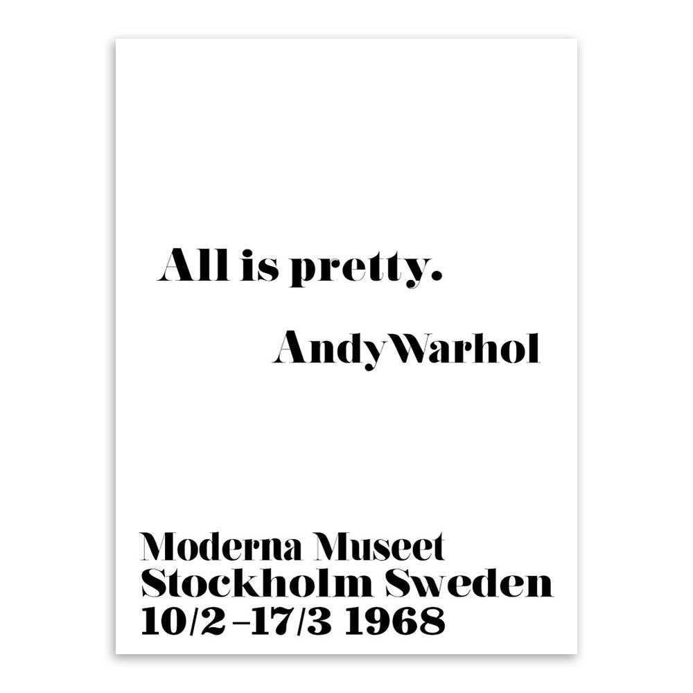 AZQSD Minimalist Art Print Poster Modern Black White Andy Warhol Life Quotes Wall Picture For Home Decor Canvas Painting PP055