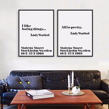 Load image into Gallery viewer, AZQSD Minimalist Art Print Poster Modern Black White Andy Warhol Life Quotes Wall Picture For Home Decor Canvas Painting PP055
