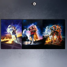 Load image into Gallery viewer, BACK TO THE FUTURE 1,2,3 CAR  Movies arts canvas print  Giclee poster  for wall decoration painting
