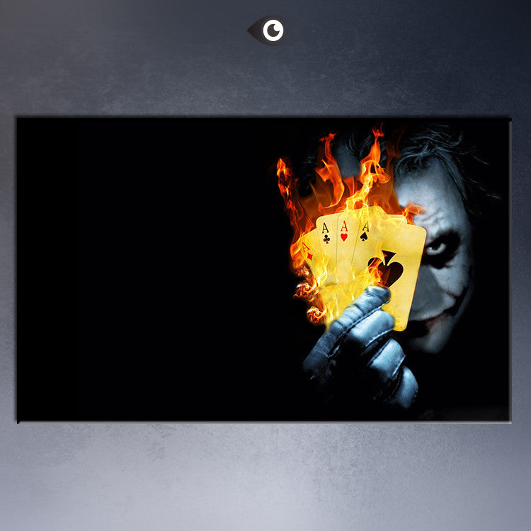 Free shipment burning_poker_joker- movie poster  Art Picture Paint on Canvas Prints
